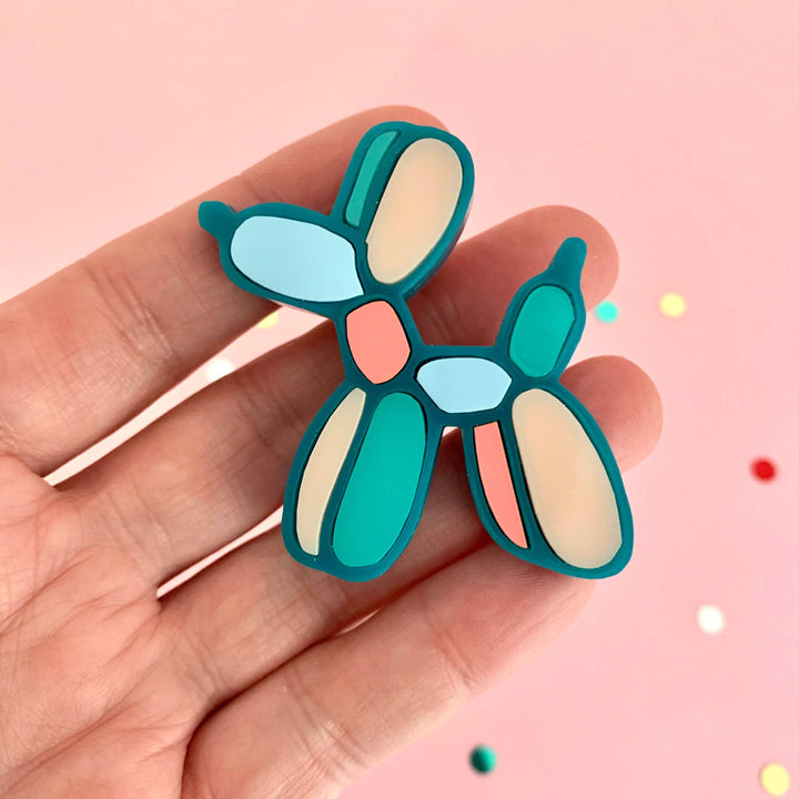 Balloon Poodle Dog Brooch