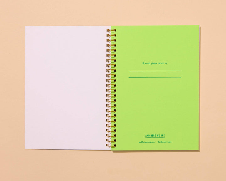 Letterpress A5 Lined Spiral Notebook—Bananas (Pop Art)