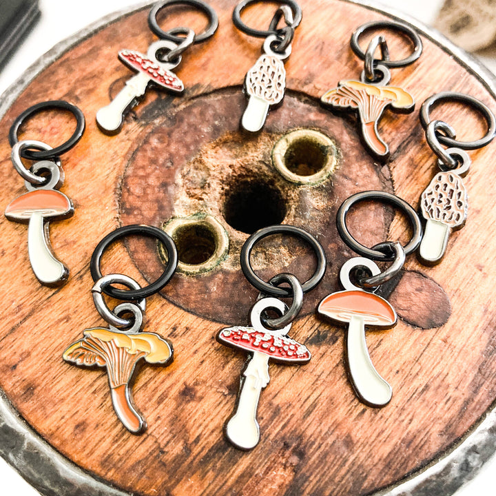 Mushrooms Stitch Markers