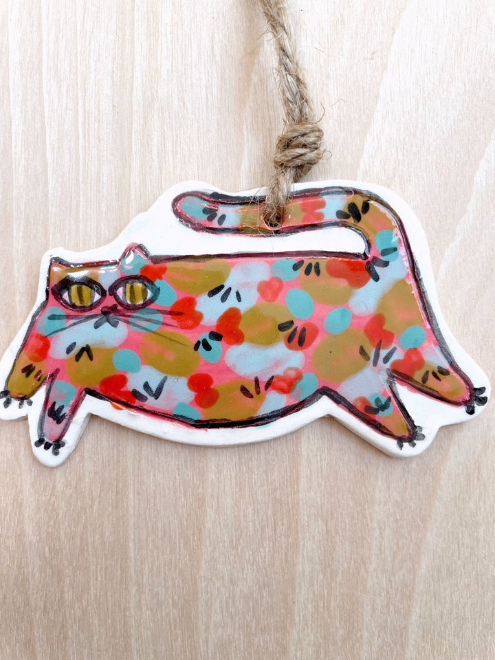 Leaping Kitty Ornament