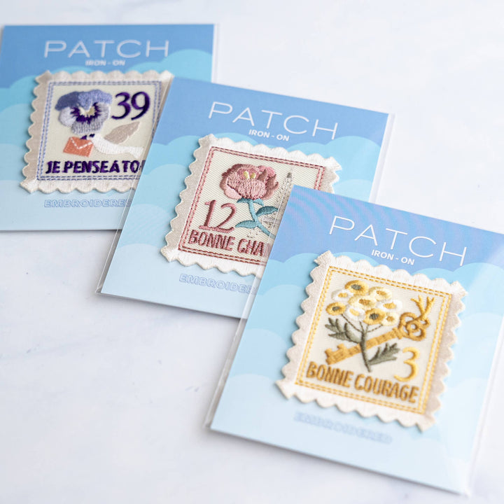 Vintage Stamps - Iron on Patch