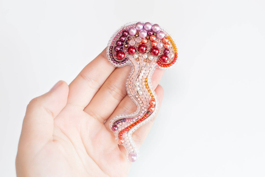 Set of 3 Jellyfish Brooches, Embroidery Kit: DIY Needlework