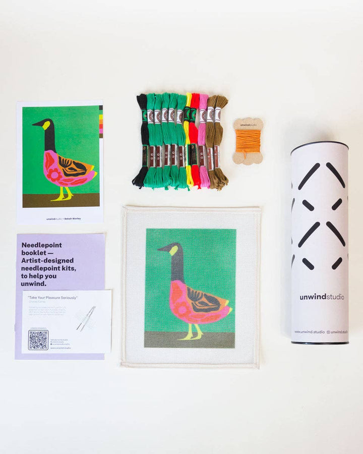 Folk Goose Needlepoint Kit