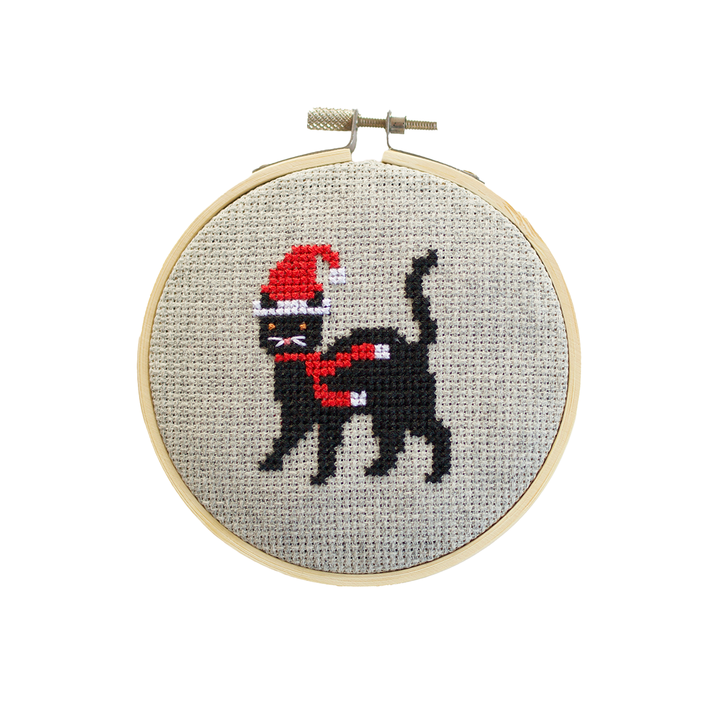 Christmas Cat Cross Stitch Kit