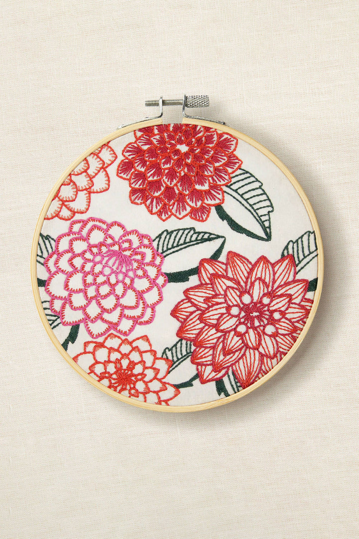 DMC Designer Embroidery Kit - Dahlias