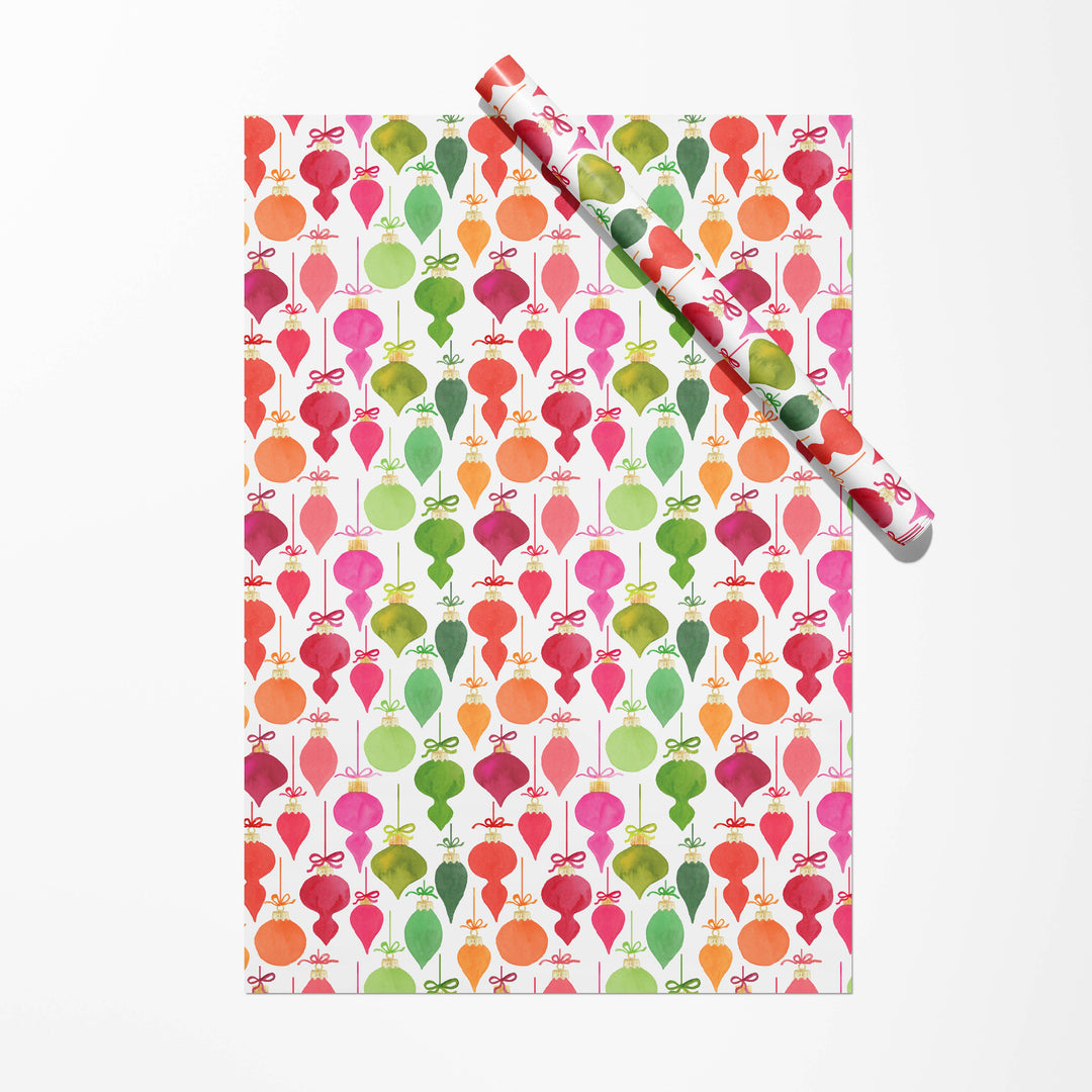 Retro Ornaments Gift Wrap