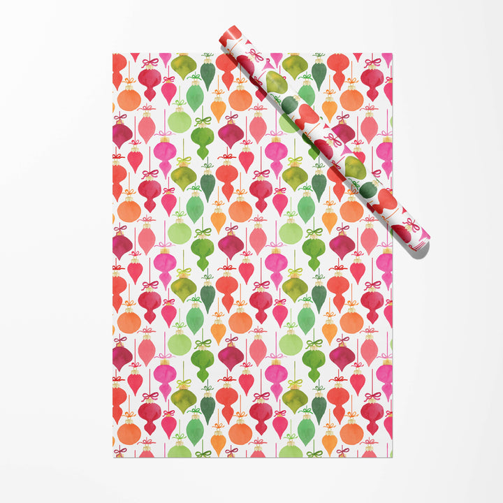 Retro Ornaments Gift Wrap