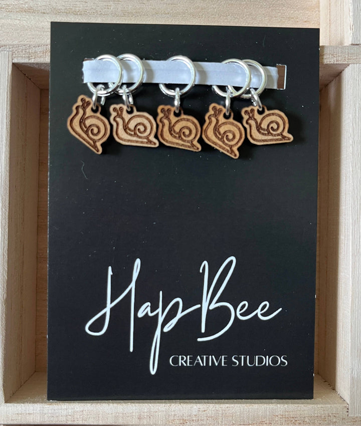 SLOW IT DOWN SNAILS Stitch Marker Set