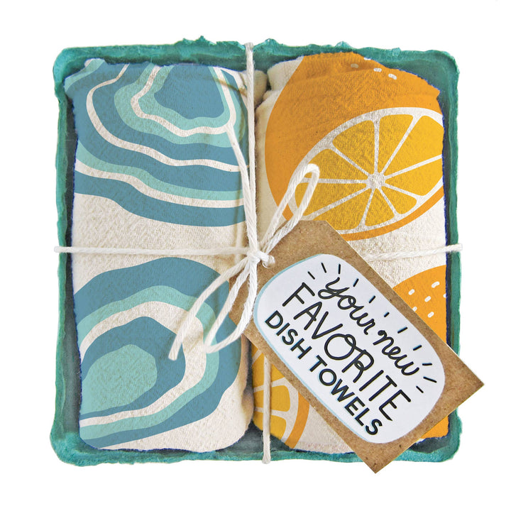 FRESH OYSTERS - Tea Towel Set of 2