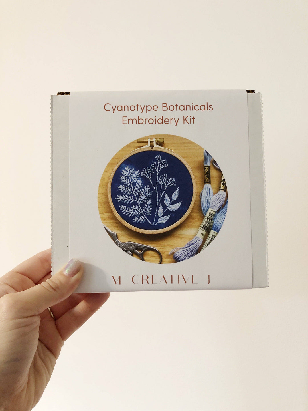 Cyanotype Botanicals - Botanical Embroidery Kit for Beginners