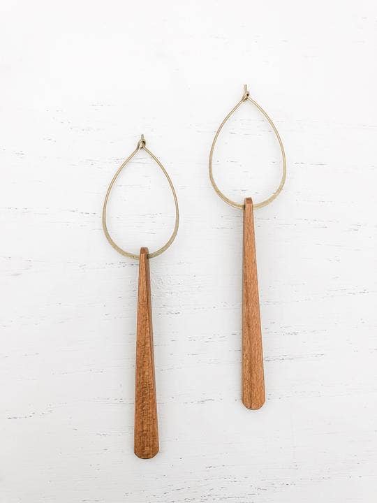 The Mid Century - Cherry Wood Earrings