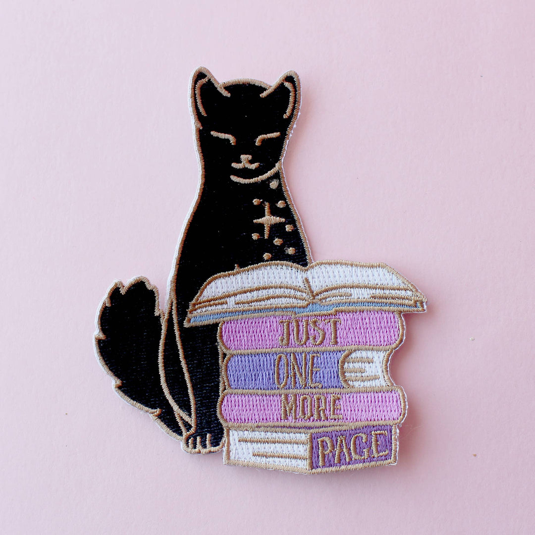 Just One More Page Embroidered Patch