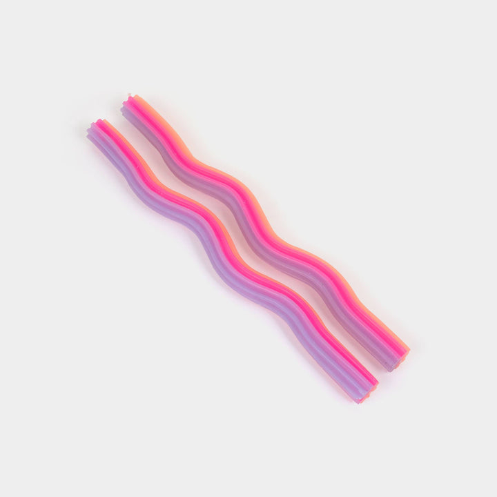 Wiggle Candles - Orange, Pink &amp; Lav. (2 Pack) - 11" Tapers