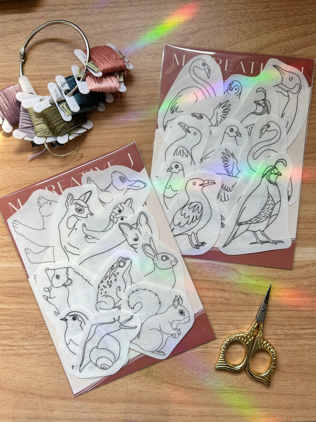 Odd Birds Embroidery Patterns- Stick and Stitch Animal Designs