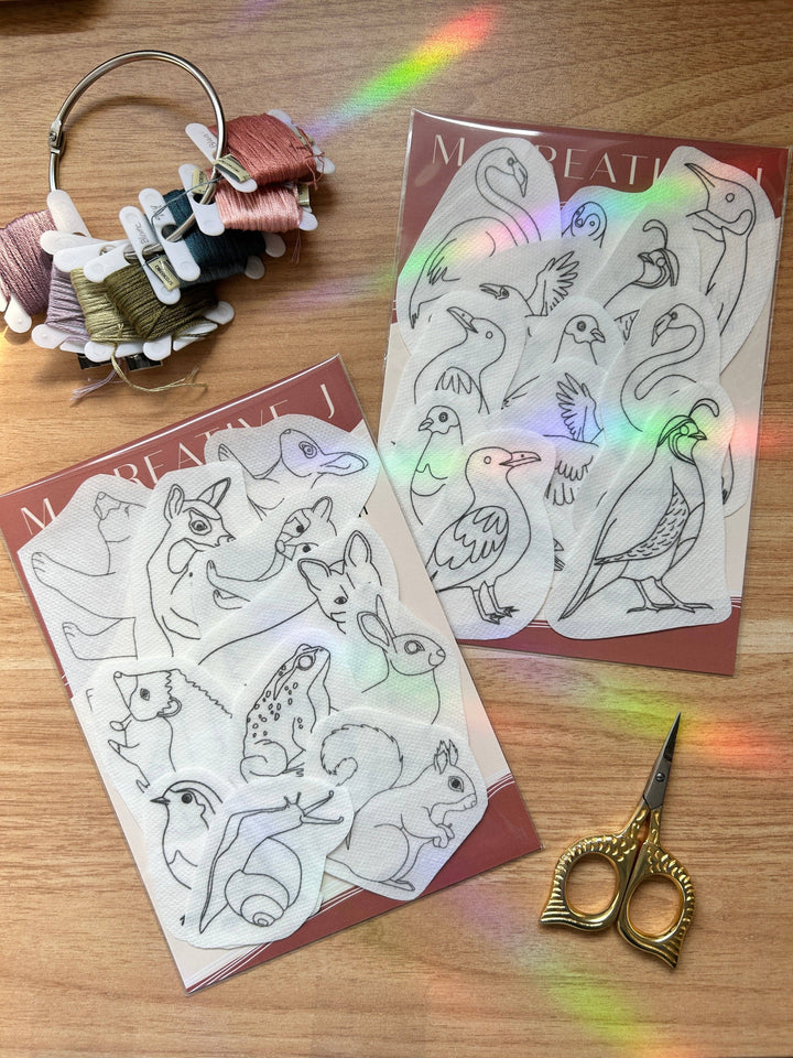 Odd Birds Embroidery Patterns- Stick and Stitch Animal Designs