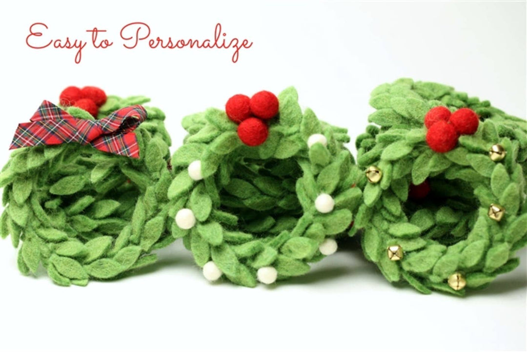 Christmas Felt Mini Mistletoe Wreath