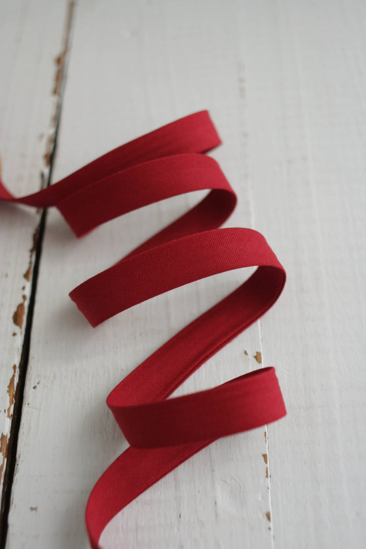 1/2" Double Fold Bias Binding -  Ruby