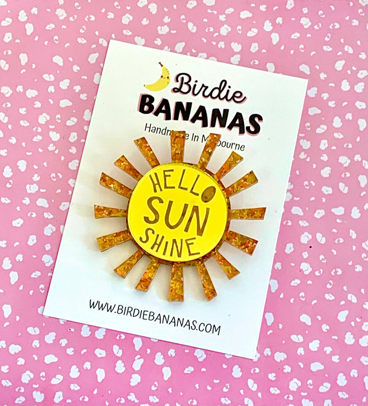 Hello Sunshine Sun Brooch