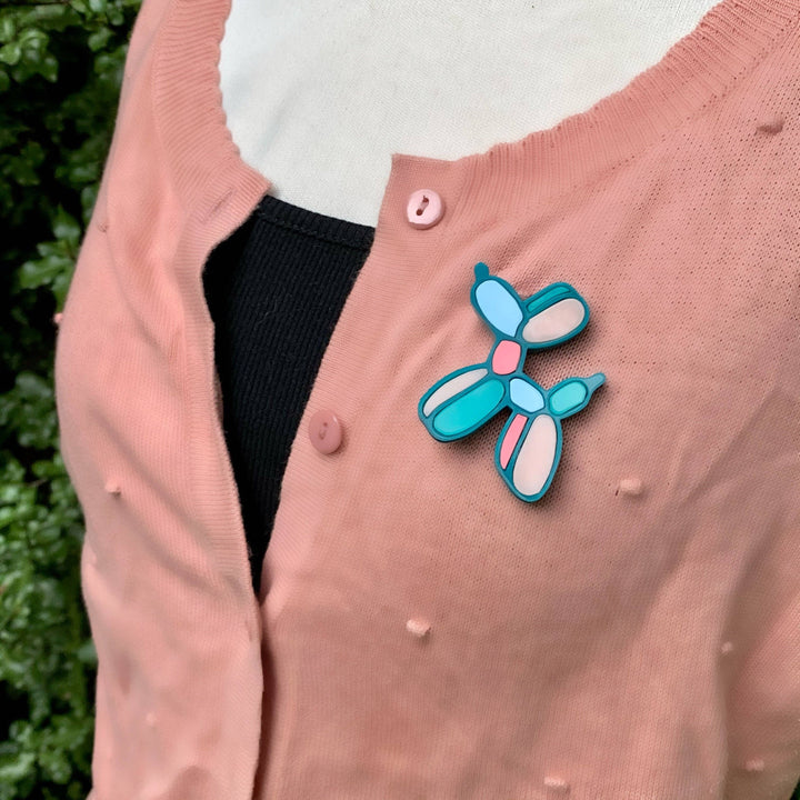 Balloon Poodle Dog Brooch