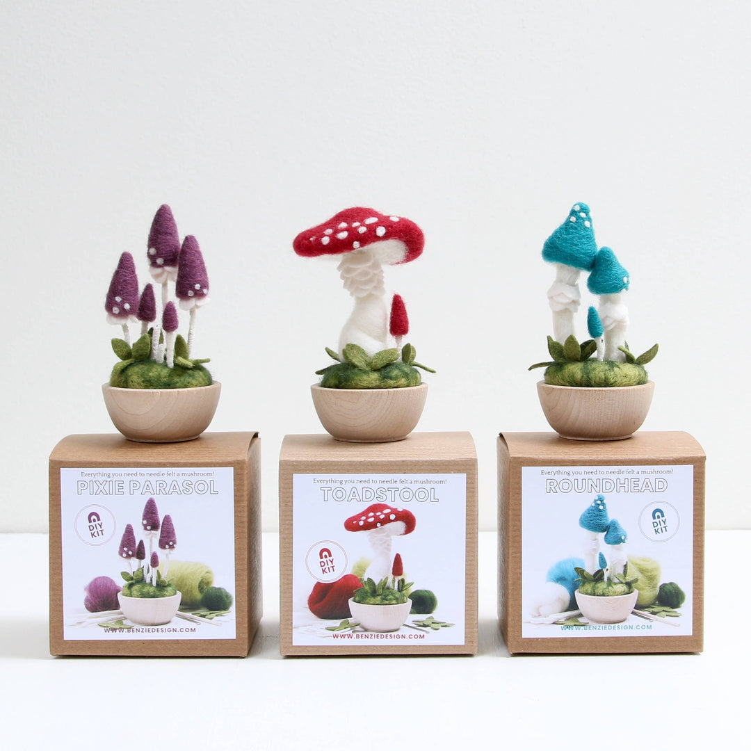 Crimson Toadstool Needle Felting Kit