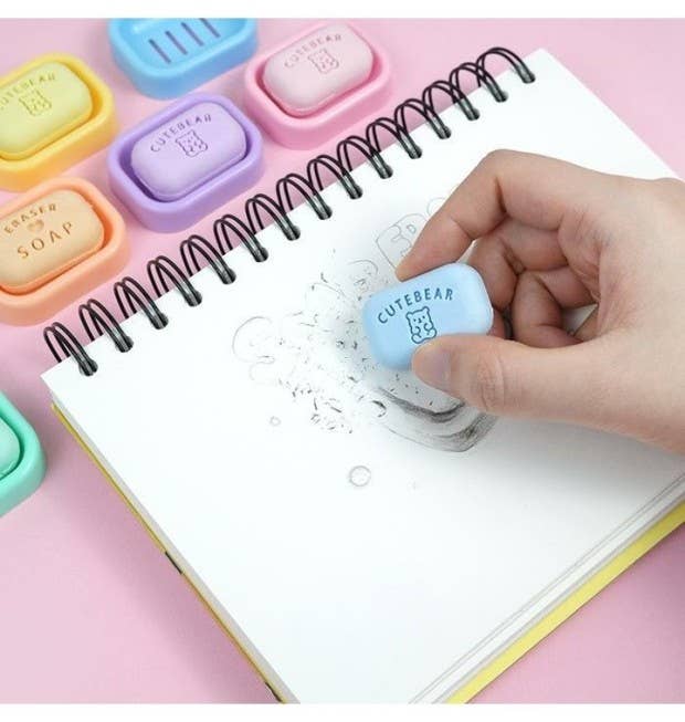 CUTE BEAR Soap Eraser - School writing  Desk Essencials