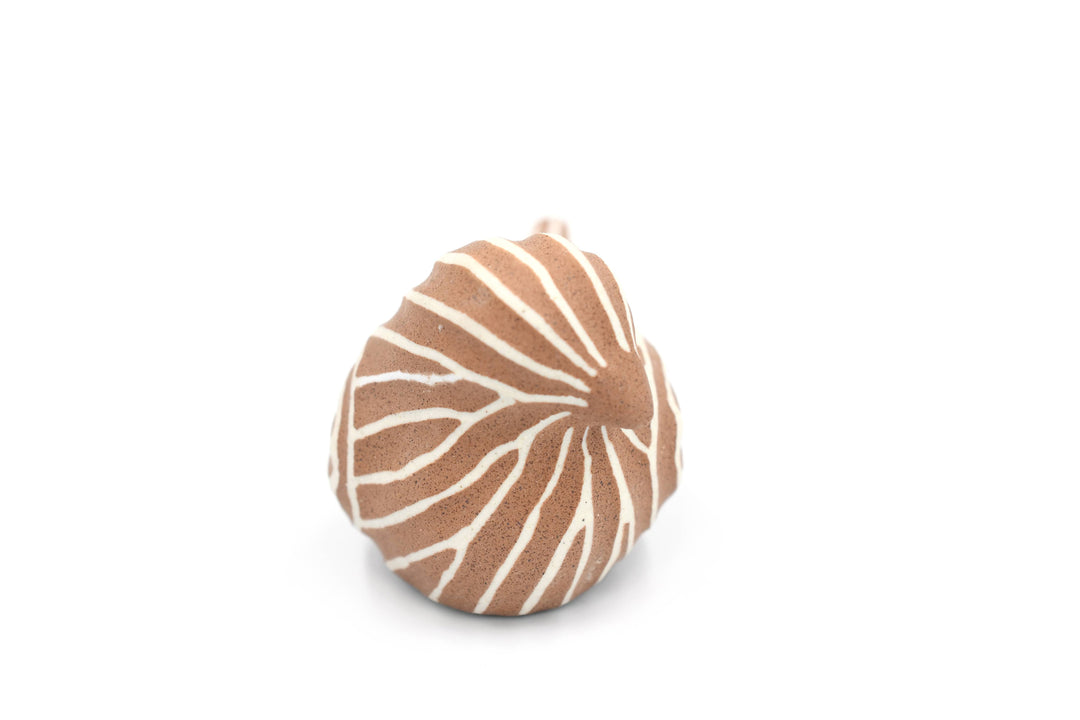 Handcrafted Mini Bird Terracotta Stripe