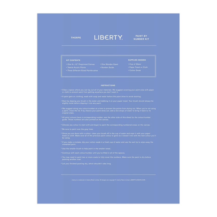Liberty Paint by Number Kit Thorpe