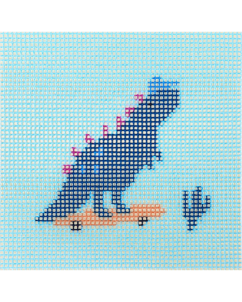 Dino The Skater - Needlepoint Kit for Kids