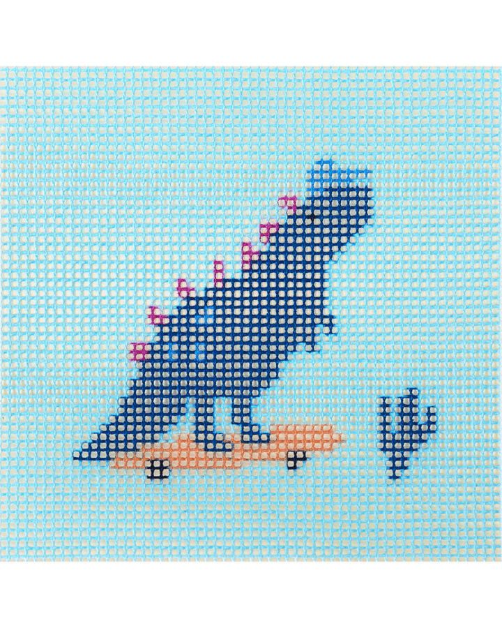 Dino The Skater - Needlepoint Kit for Kids