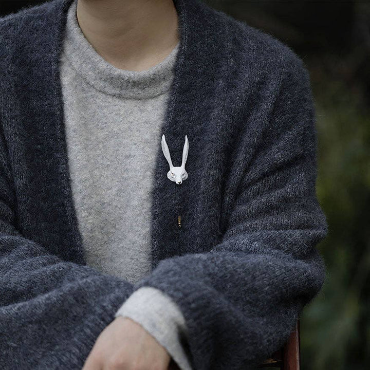 YIHE Ceramic Brooches "White Fox"