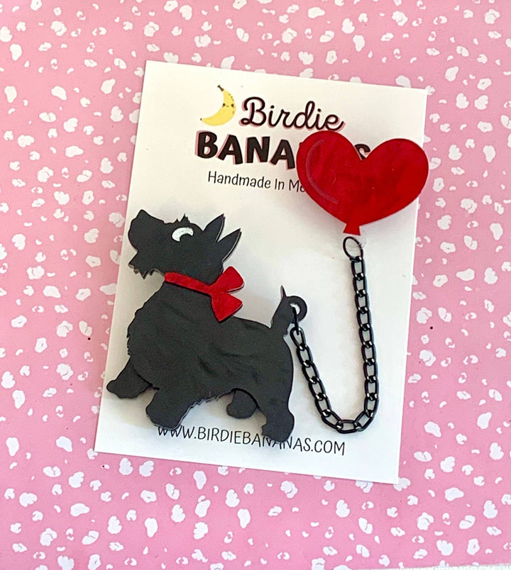 Scottie Dog Balloon Brooch