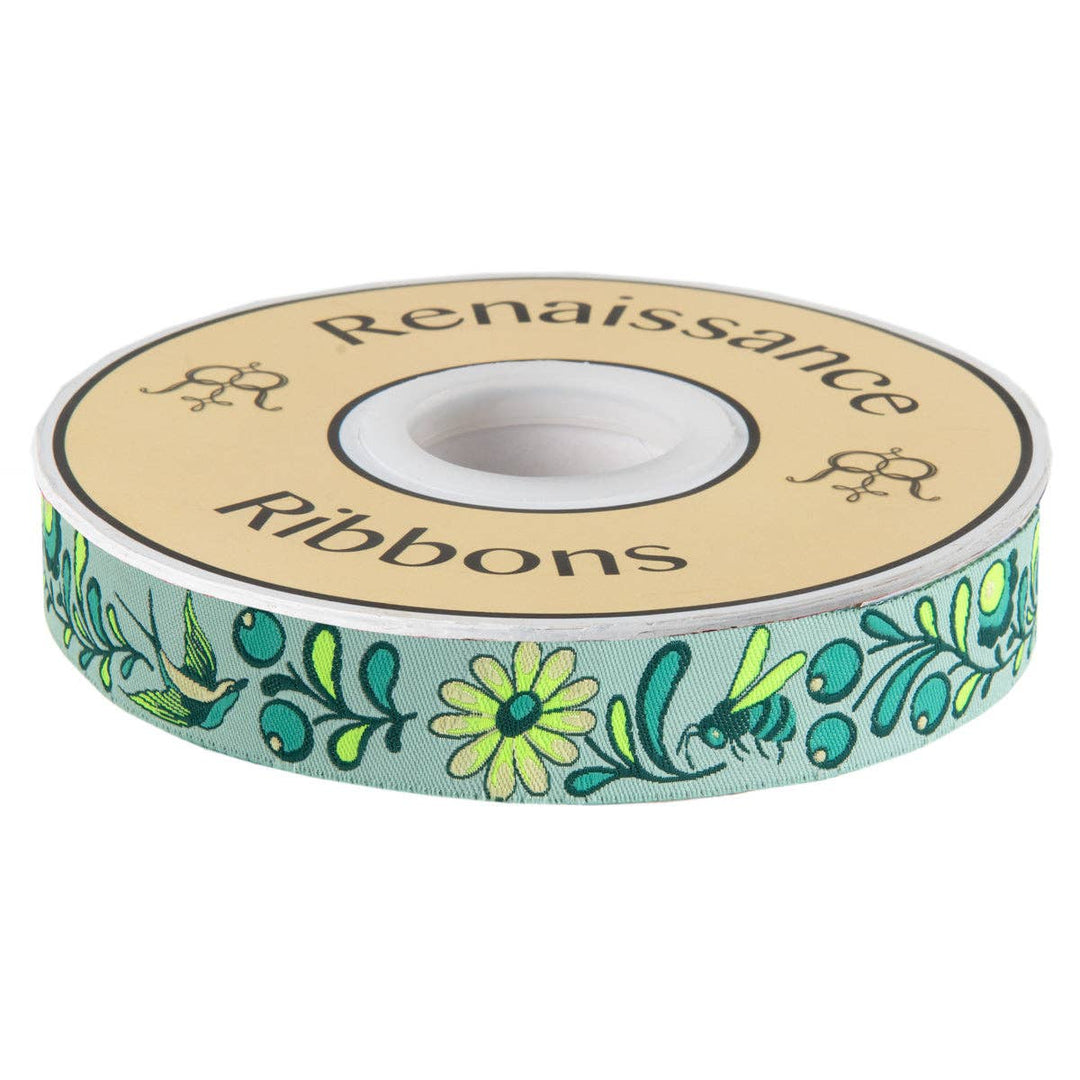 Tula Pink Birds & Bees Spirit Teal 7/8"