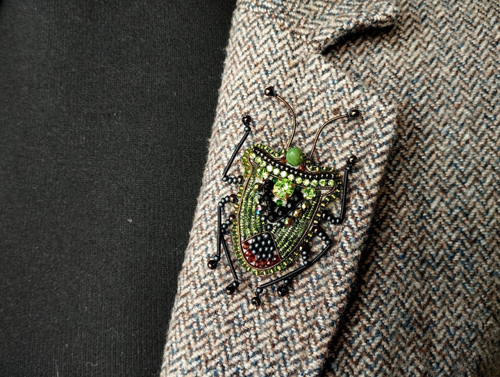Set of 4 Bead Embroidery Kit: DIY Insect Brooches