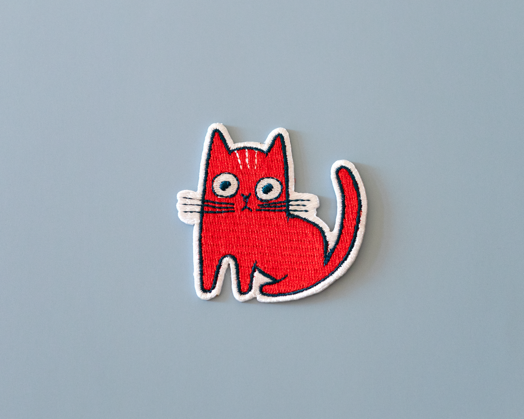 Red Cat Iron-On Patch
