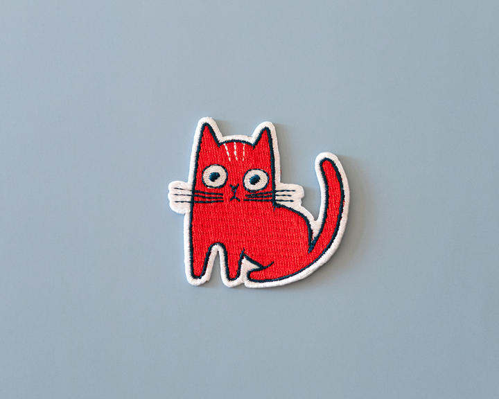 Red Cat Iron-On Patch
