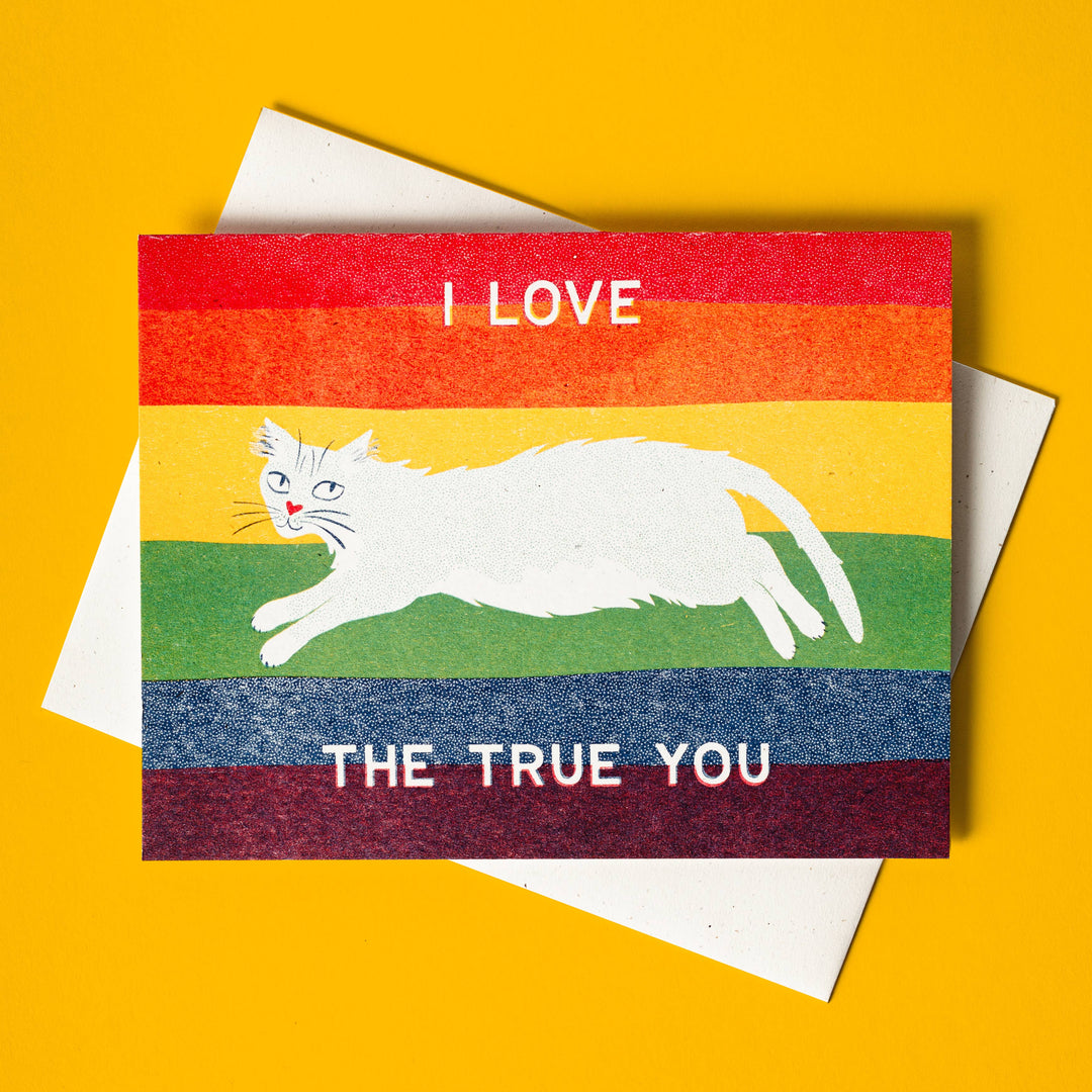 I Love The True You - Risograph Card