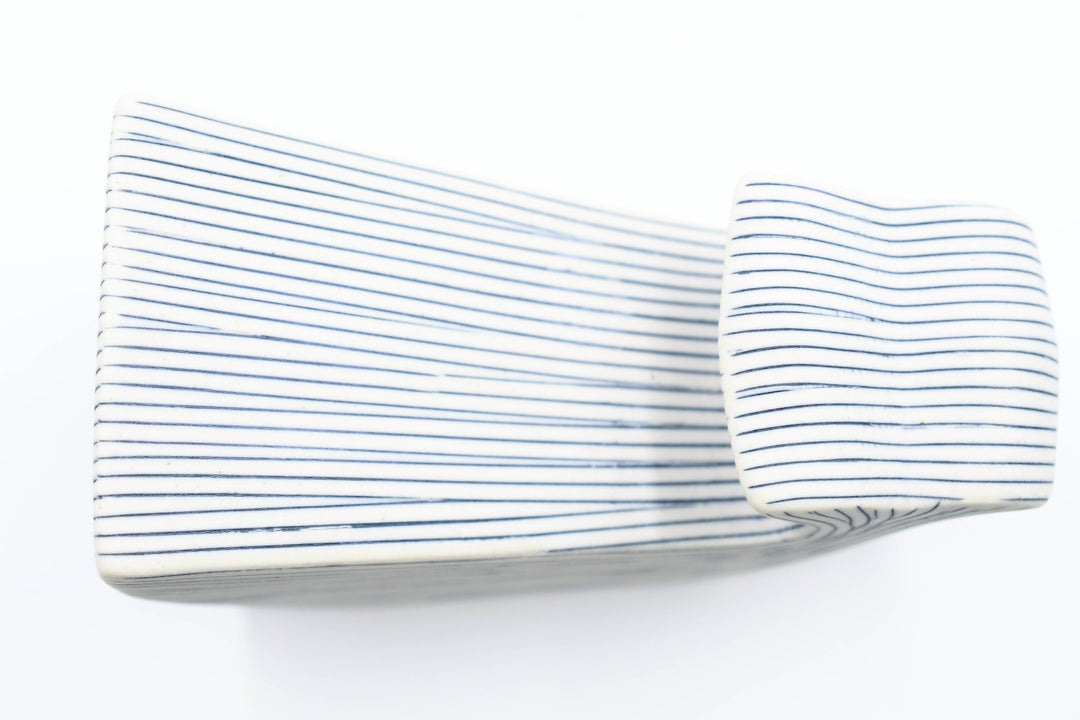 Handcrafted Mini Whale Blue Stripe