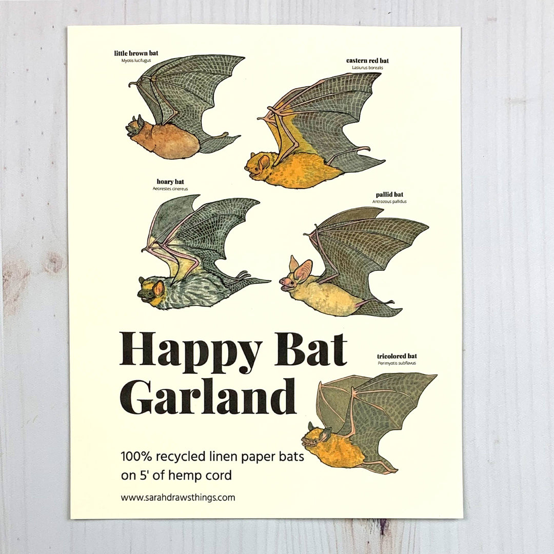 Happy Bat Illustrated Garland