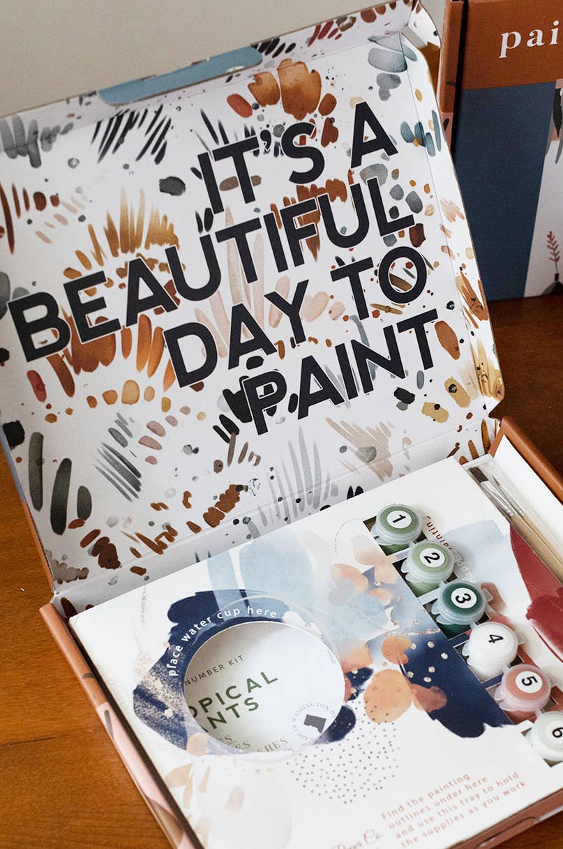 Holiday Blooms Paint-By-Numbers kit