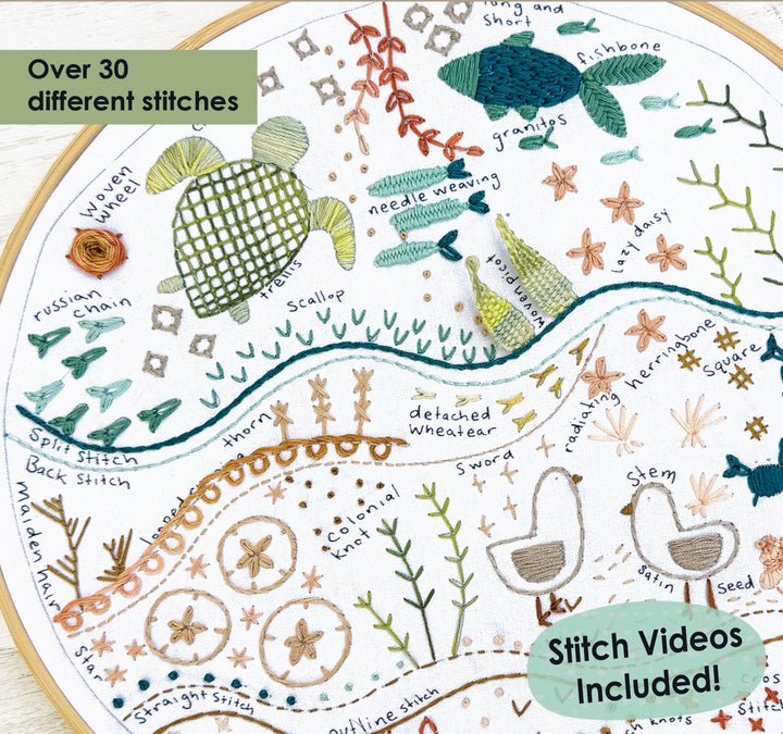 Shoreline Embroidery Sampler