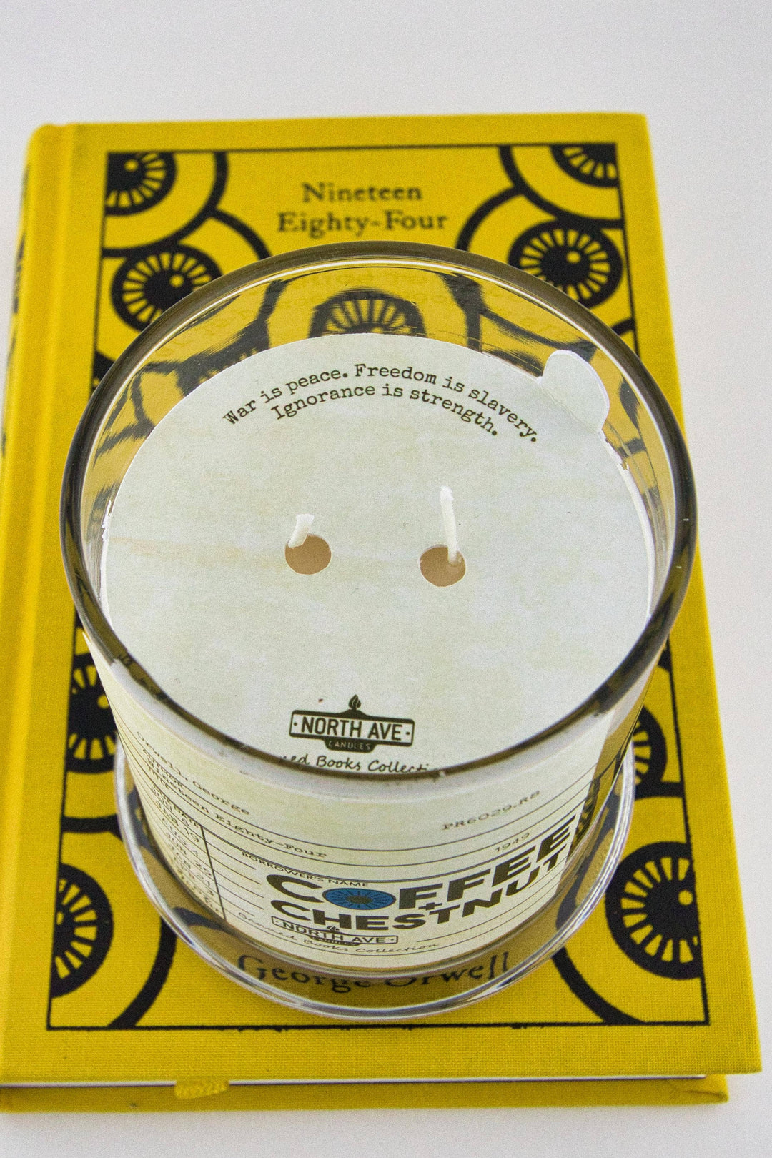 Banned Book Candle, George Orwell 1984 / dystopian books