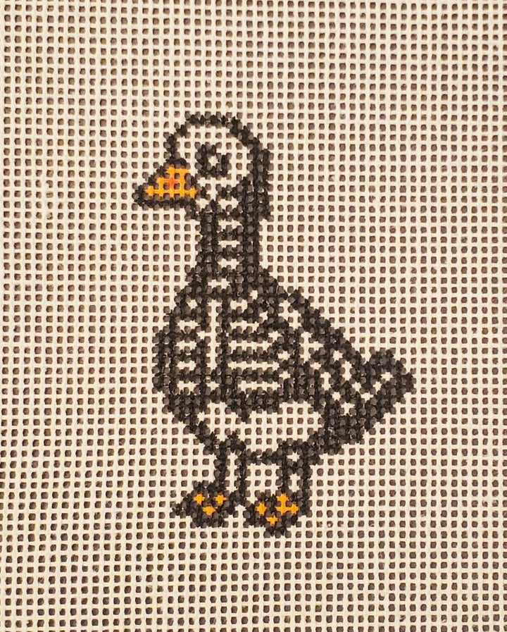 Halloween goose needlepoint hand painted canvas