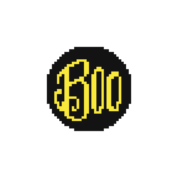 Boo Black Mini Needlepoint Canvas