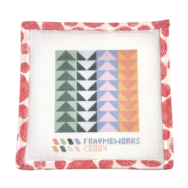 Flying Geese Quilt Block Needlepoint Canvas