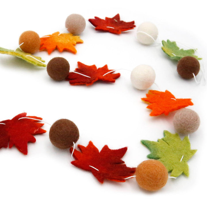 Fall Autumn Leaves Felt Garland