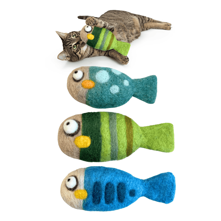 Woolbuddy Felted Fish Cat Toy