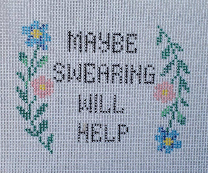 Needlepoint Subversive Maybe Swearing Will Help canvas