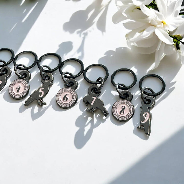 Counting (Yarn) Crows Stitch Marker Set
