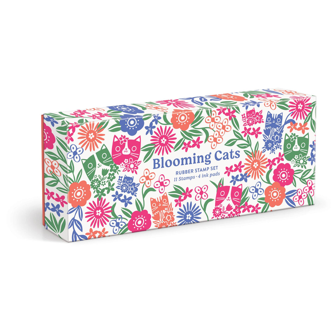 Blooming Cats Rubber Stamp Set