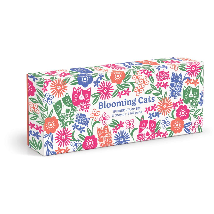 Blooming Cats Rubber Stamp Set